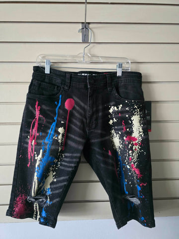 Multi Color Jean Shorts